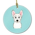 thumbnail image 1 of Carolines Treasures BB1164CO1 Checkerboard Blue Westie Ceramic Ornament  3 in multicolor, 1 of 2