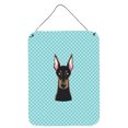 thumbnail image 1 of Caroline's Treasures BB1183DS1216 Checkerboard Blue Doberman Wall or Door Hanging Prints, 12x16, multicolor, 1 of 2