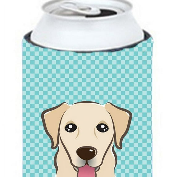 Carolines Treasures BB1190TBC Checkerboard Blue Golden Retriever Tall Boy Beverage Insulator Hugger , Tall Boy,