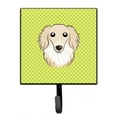 thumbnail image 1 of Carolines Treasures Checkerboard Lime Green Longhair Creme Dachshund Leash or Key Holder 7Hx4.25W multicolor, 1 of 2