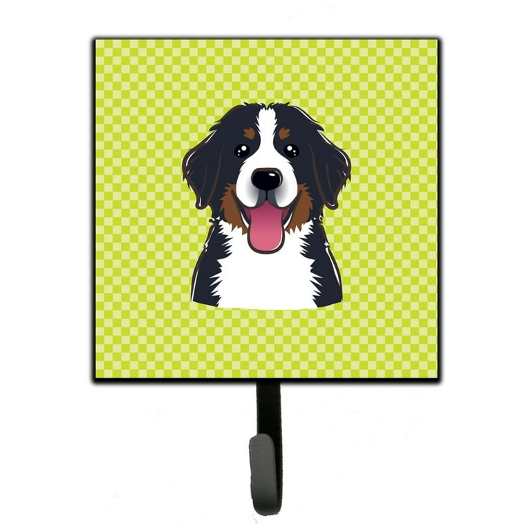 Carolines Treasures BB1299SH4 Checkerboard Lime Green Bernese