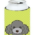 thumbnail image 1 of Carolines Treasures BB1321TBC Checkerboard Lime Green Silver Gray Poodle Tall Boy Beverage Insulator Hugger , Tall Boy,, 1 of 1