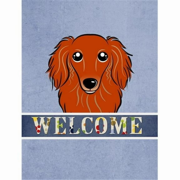 Carolines Treasures BB1400GF Longhair Red Dachshund Welcome Flag Garden Size