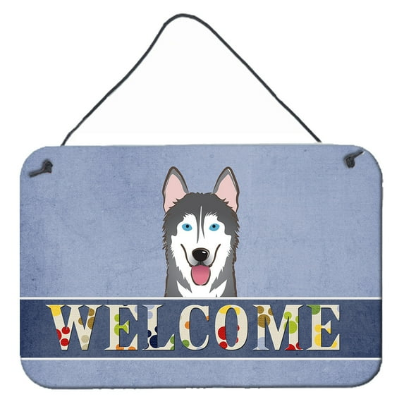 Carolines Treasures BB1404DS812 Alaskan Malamute Welcome Wall and Door Hanging Prints