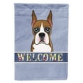 thumbnail image 1 of Caroline's Treasures BB1409GF Boxer Welcome Flag Garden Size , Small, multicolor, 1 of 2