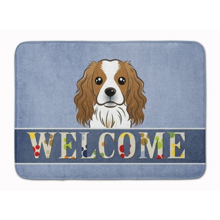 Carolines Treasures BB1410RUG Cavalier Spaniel Welcome Machine Washable Memory Foam Mat
