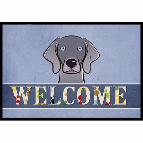Carolines Treasures BB1417MAT Weimaraner Welcome Indoor & Outdoor Mat- 18 x 27 in.