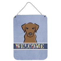 Carolines Treasures BB1420DS1216 Chocolate Labrador Welcome Wall and Door Hanging Prints