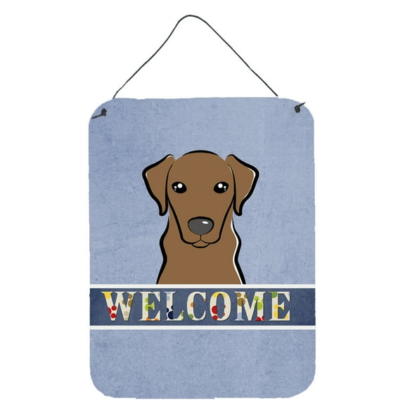 Carolines Treasures BB1420DS1216 Chocolate Labrador Welcome Wall and Door Hanging Prints