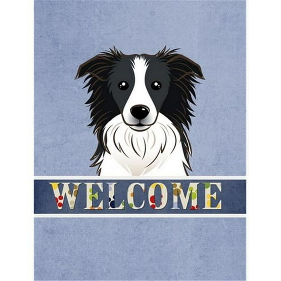 Border Collie Welcome Flag Garden Size BB1427GF
