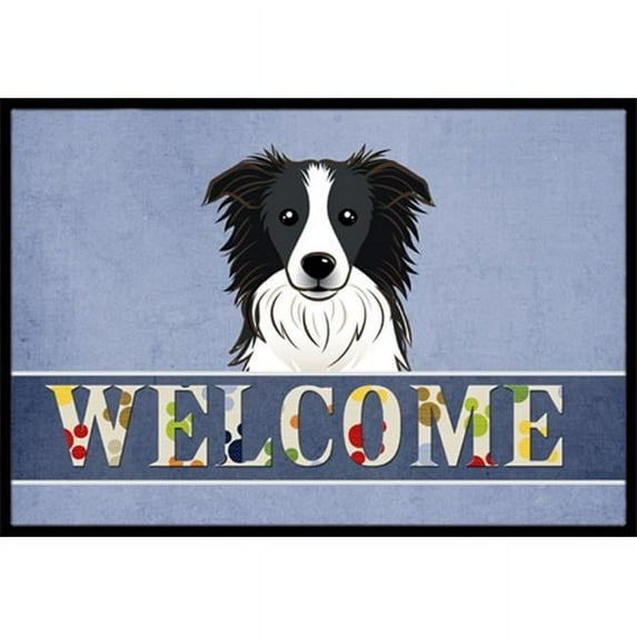 Carolines Treasures BB1427JMAT Border Collie Welcome Indoor & Outdoor Mat- 24 x 36 in.