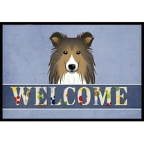 Caroline's Treasures BB1428JMAT Sheltie Welcome Door Mat, Indoor Rug or Outdoor Welcome Mat 24x36 Doormat , 36"L x 24"W,