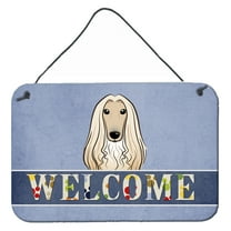 Carolines Treasures BB1430DS812 Afghan Hound Welcome Wall and Door Hanging Prints