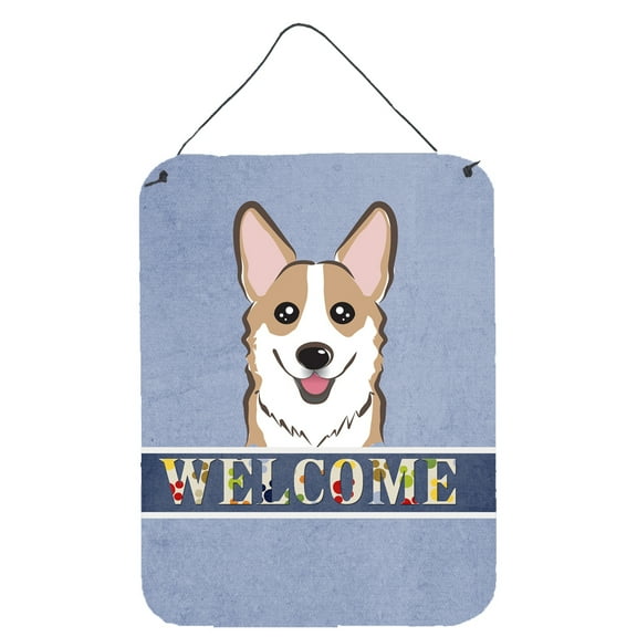 Carolines Treasures BB1439DS1216 Sable Corgi Welcome Wall and Door Hanging Prints