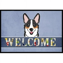 Caroline's Treasures BB1441JMAT Tricolor Corgi Welcome Door Mat, Indoor Rug or Outdoor Welcome Mat 24x36 Doormat , 36"L