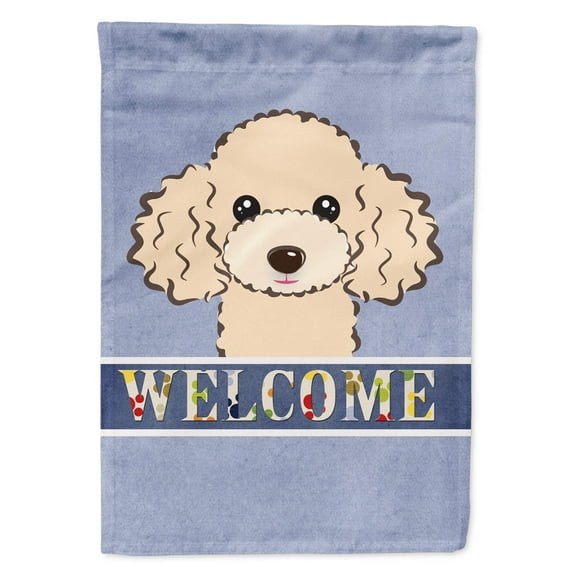 Caroline's Treasures BB1444GF Buff Poodle Welcome Flag Garden Size , Small, multicolor