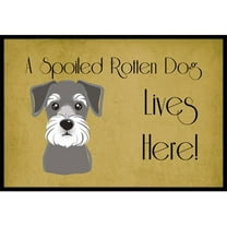 Carolines Treasures BB1454JMAT Schnauzer Spoiled Dog Lives Here Indoor & Outdoor Mat- 24 x 36 in.