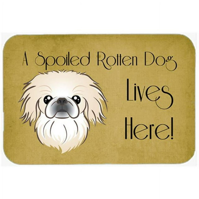 Carolines Treasures BB1469CMT Pekingese Spoiled Dog Lives Here Kitchen & Bath Mat&#44; 20 x 30