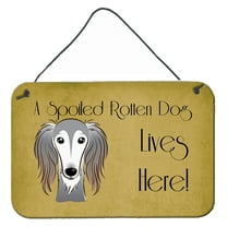 Carolines Treasures BB1477DS812 Saluki Spoiled Dog Lives Here Wall and Door Hanging Prints