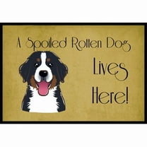 Carolines Treasures  Bernese Mountain Dog Spoiled Dog Lives Here Indoor & Outdoor Mat- 24 x 36 in.