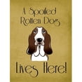 thumbnail image 1 of Caroline's Treasures BB1491GF Basset Hound Spoiled Dog Lives Here Flag Garden Size , Small, multicolor, 1 of 3