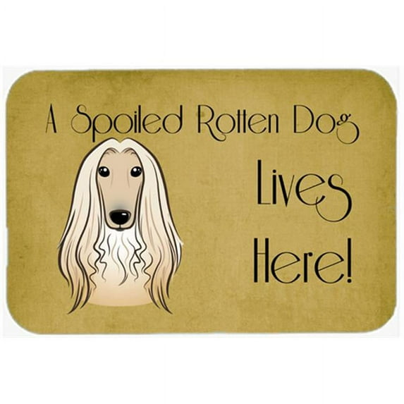 Carolines Treasures BB1492CMT Afghan Hound Spoiled Dog Lives Here Kitchen & Bath Mat, 20 x 30