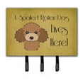 thumbnail image 1 of Carolines Treasures BB1504TH68 Chocolate Brown Poodle Spoiled Dog Lives Here Leash & Key Holder, 1 of 4