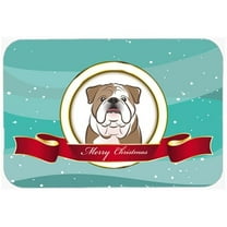 Carolines Treasures BB1529LCB English Bulldog Merry Christmas Glass Cutting Board Large, 12H x 16W, multicolor