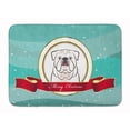 thumbnail image 1 of Carolines Treasures BB1530RUG White English Bulldog  Merry Christmas Machine Washable Memory Foam Mat 19 X 27", 1 of 4