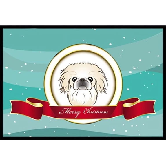 Pekingese Merry Christmas Door Mat