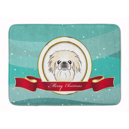 Carolines Treasures BB1531RUG Pekingese Merry Christmas Machine Washable Memory Foam Mat 19 X 27" multicolor
