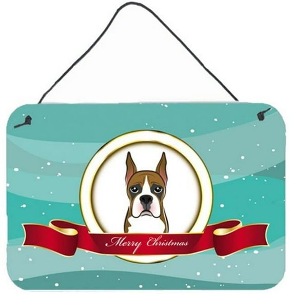 Carolines Treasures BB1533DS812 Boxer Merry Christmas Wall and Door Hanging Prints