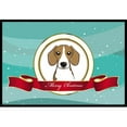 thumbnail image 1 of Caroline's Treasures BB1549MAT Beagle Merry Christmas Door Mat, Indoor Rug or Outdoor Welcome Mat 18x27 Doormat , 27"L x, 1 of 4