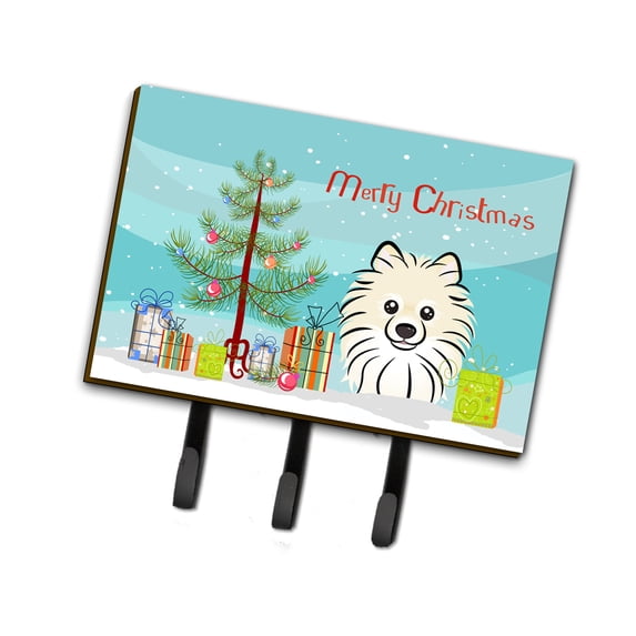 Carolines Treasures BB1579TH68 Christmas Tree & Pomeranian Leash or Key Holder