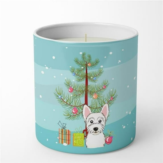 Carolines Treasures BB1598CDL 3.75 x 3.25 in. Unisex Christmas Tree & Westie 10 oz Decorative Soy Candle