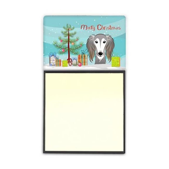 Carolines Treasures BB1601SN Christmas Tree & Saluki Sticky Note Holder