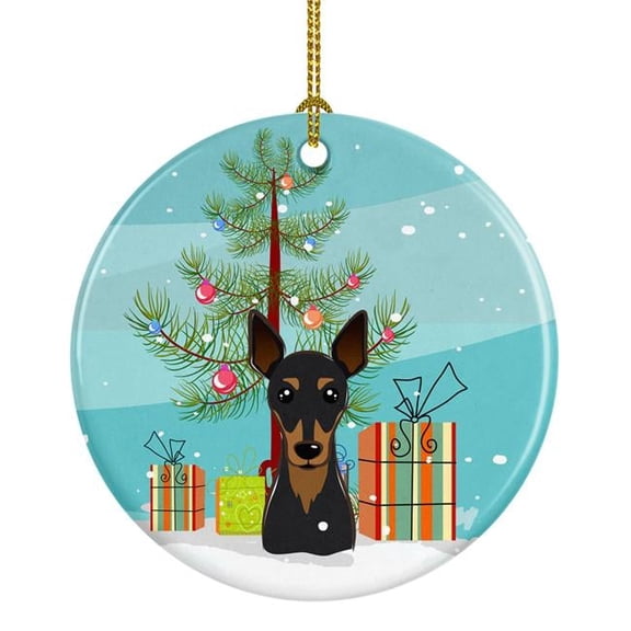 Carolines Treasures BB1612CO1 Christmas Tree & Min Pin Ceramic Ornament