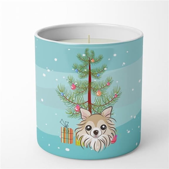 Christmas Tree and Chihuahua 10 oz Decorative Soy Candle 3.25 in x 3.75 in