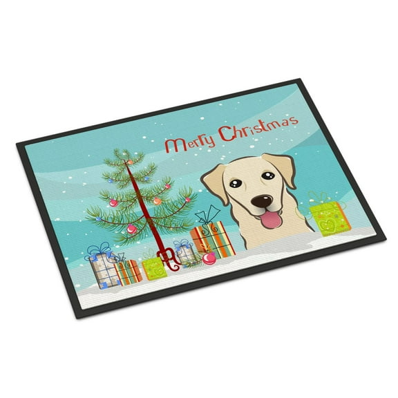 Carolines Treasures BB1624JMAT Christmas Tree and Golden Retriever Door Mat Indoor Rug or Outdoor Welcome Mat 24x36