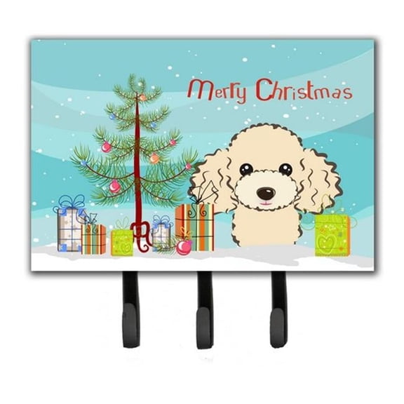 Carolines Treasures BB1630TH68 Christmas Tree & Buff Poodle Leash or Key Holder