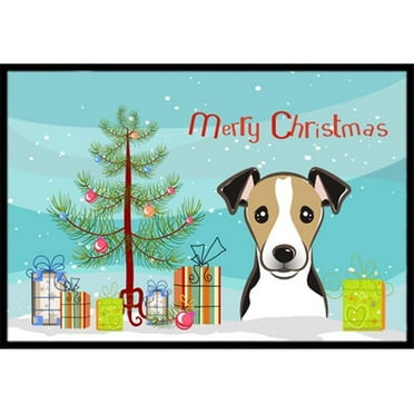 Carolines Treasures BB1633MAT Christmas Tree & Jack Russell Terrier Indoor or Outdoor Mat- 18 x 27