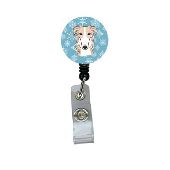 Carolines Treasures BB1662BR Snowflake Borzoi Retractable Badge Reel