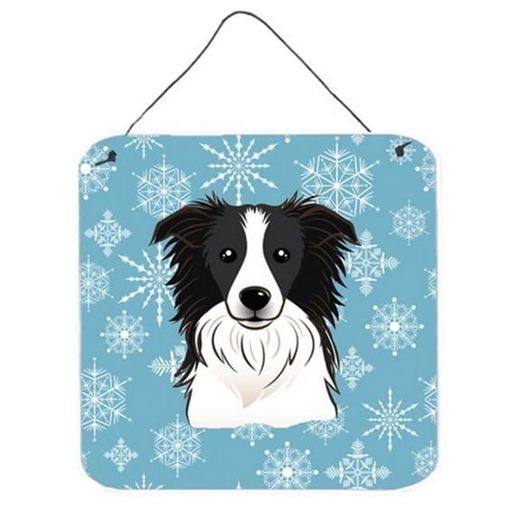 Carolines Treasures BB1675DS66 Snowflake Border Collie Wall and Door Hanging Prints