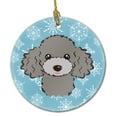 thumbnail image 1 of Carolines Treasures BB1693CO1 Snowflake Silver Gray Poodle Ceramic Ornament 3 in multicolor, 1 of 3