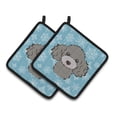 thumbnail image 1 of Carolines Treasures BB1693PTHD Snowflake Silver Gray Poodle Pair of Pot Holders , 7.5HX7.5W, multicolor, 1 of 3