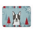 thumbnail image 1 of Carolines Treasures BB1699RUG Winter Holiday Boston Terrier Machine Washable Memory Foam Mat 19 X 27" multicolor, 1 of 4