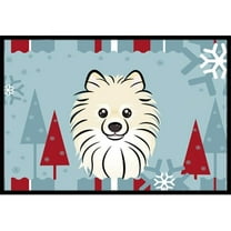 Carolines Treasures BB1703JMAT Winter Holiday Pomeranian Indoor & Outdoor Mat- 24 x 36 in.