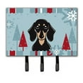 thumbnail image 1 of Carolines Treasures BB1711TH68 Winter Holiday Smooth Black And Tan Dachshund Leash & Key Holder, 1 of 4