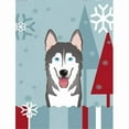 thumbnail image 1 of Caroline's Treasures BB1714GF Winter Holiday Alaskan Malamute Flag Garden Size , Small, multicolor, 1 of 2