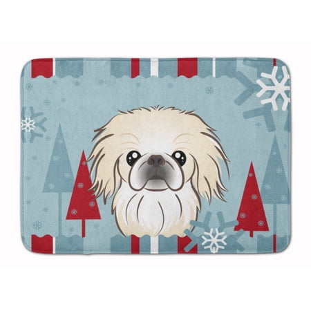 Carolines Treasures BB1717RUG Winter Holiday Pekingese Machine Washable Memory Foam Mat 19 X 27" multicolor